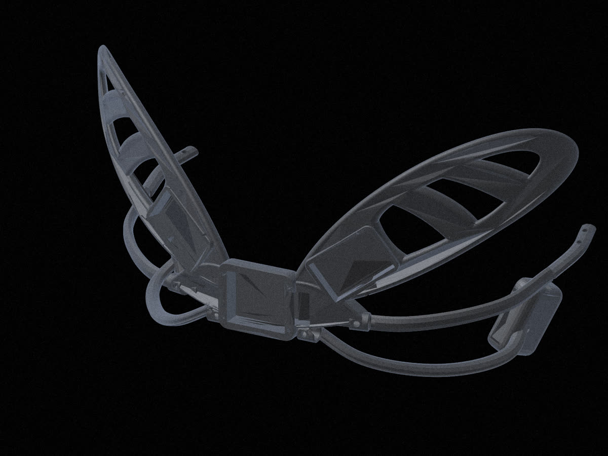 REJI, shown off the glasses it clips onto